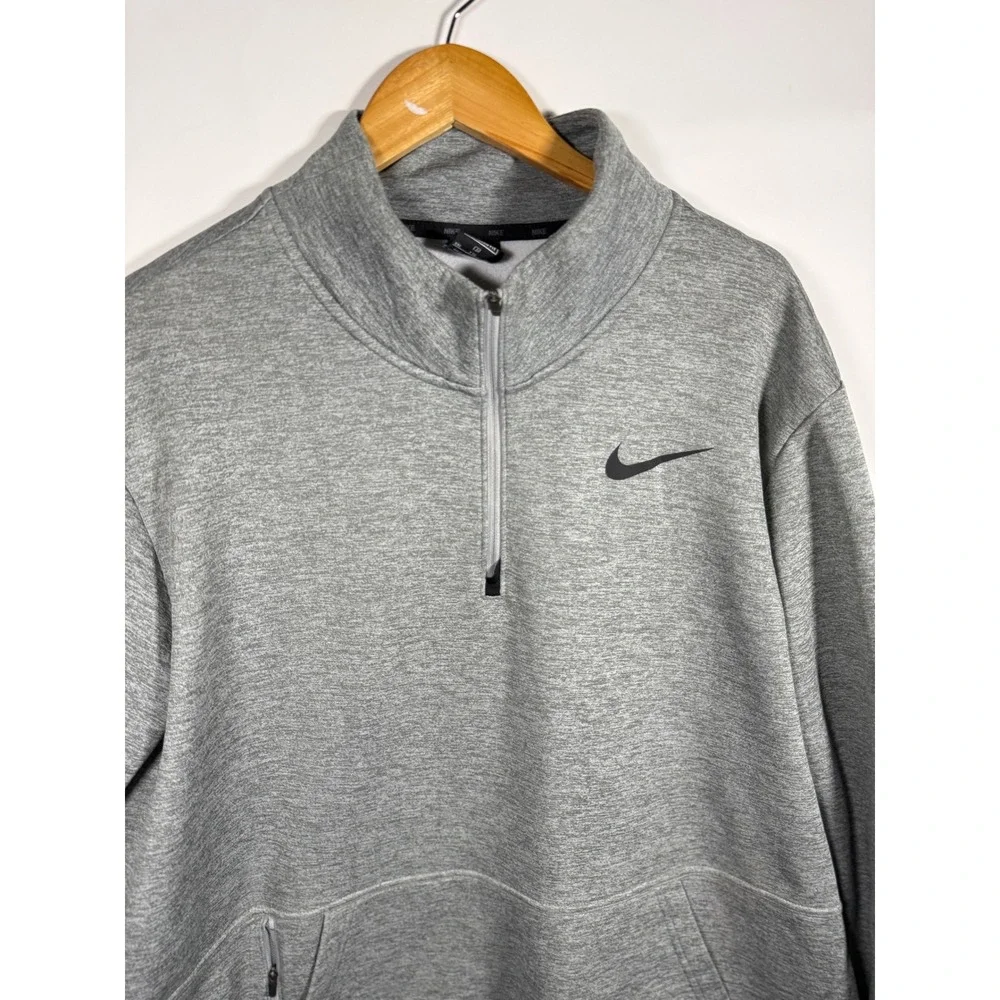 Nike Dri-FIT Mens XXL Grey Heather Quarter Zip Pullover‎ Standard Fit Sweatshirt